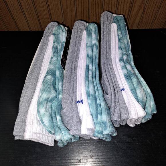 3 Pk Champion Cushioned Crew Socks Dry Mens Size 6-12 Tie Dye 3 Pairs Per Pk - Picture 2 of 5